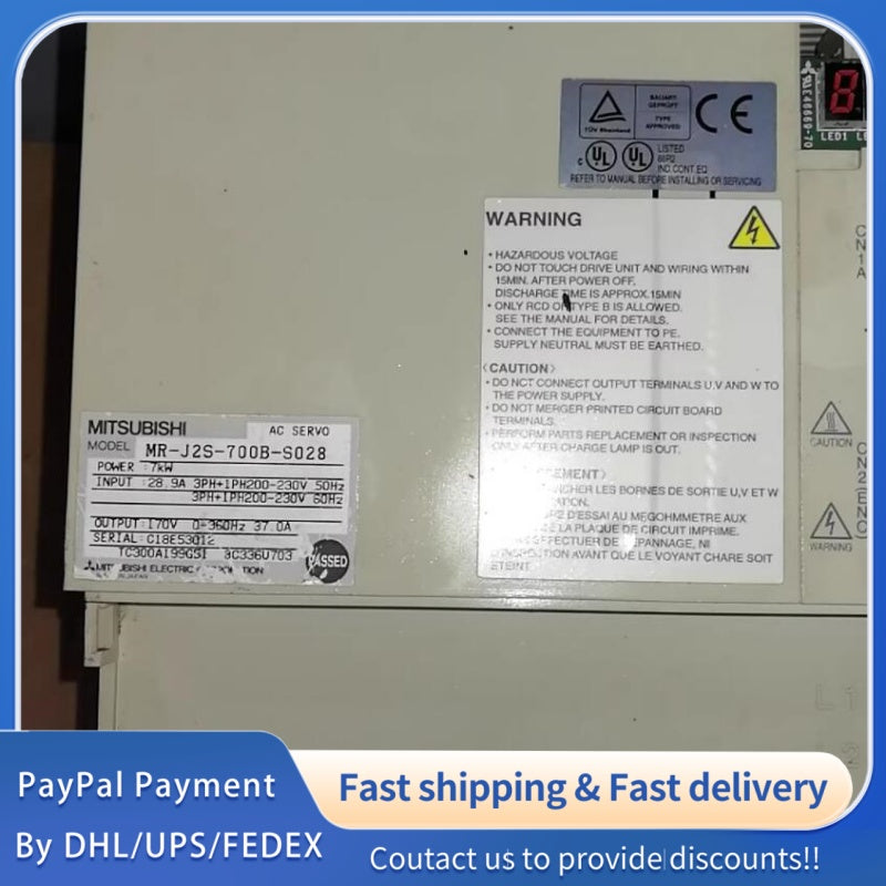 1  PCS used Mitsubishi MR-J2S-700B-S028 Servo Amplifier #LYQ007