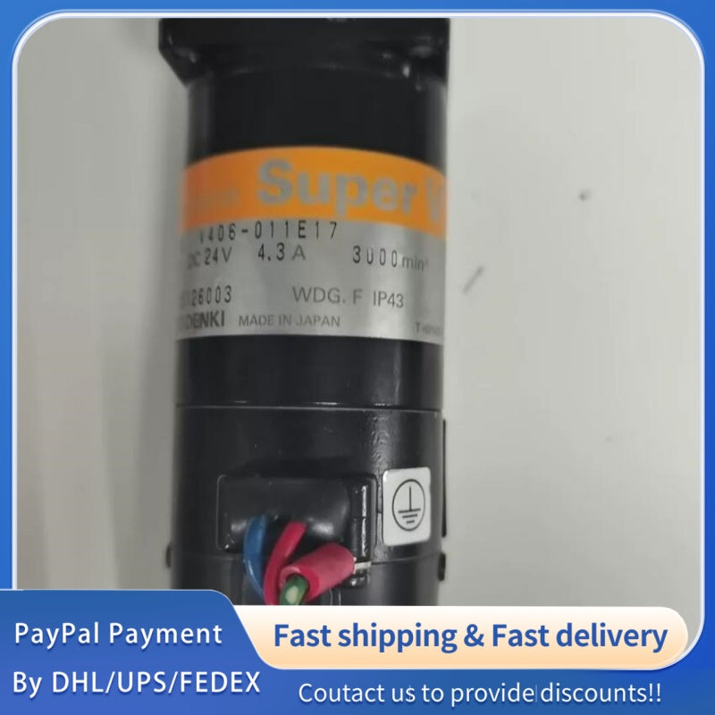 1  PCS used SANYO DENKI SUPER V DC Servo Motor V406-011E17 #LYQ007