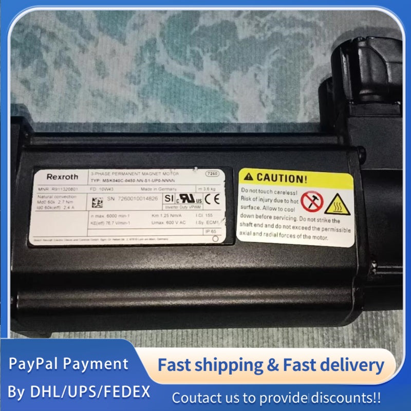 1  PCS used Bosch Rexroth IndraDyn S MSK040C-0450-NN-S1-UP0-NNNN Servo Motor#LYQ007