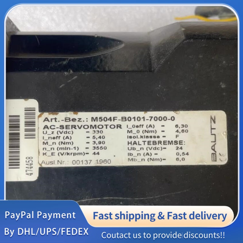 1  PCS used BAUTZ (Baumüller) Servo Motor M504F-B0101-7000-0 #LYQ007