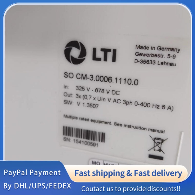 1  PCS used LUST SO CM-3.0006.1110.0 Servo Drive #LYQ007