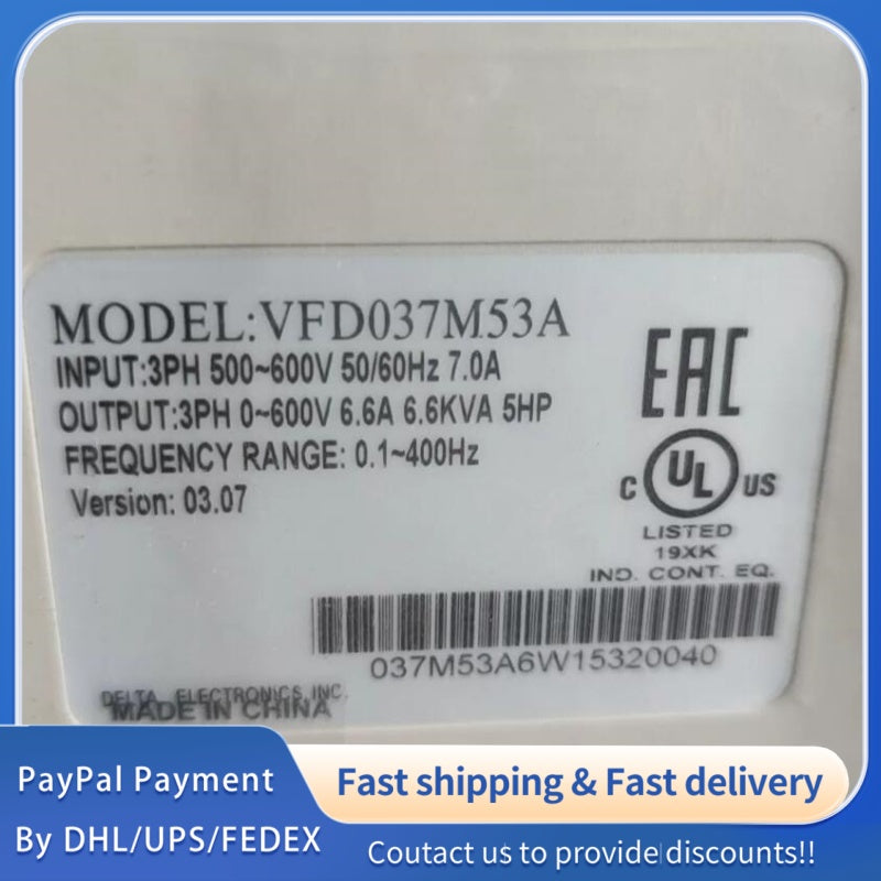 1  PCS new Delta VFD037M53A Inverter #LYQ007