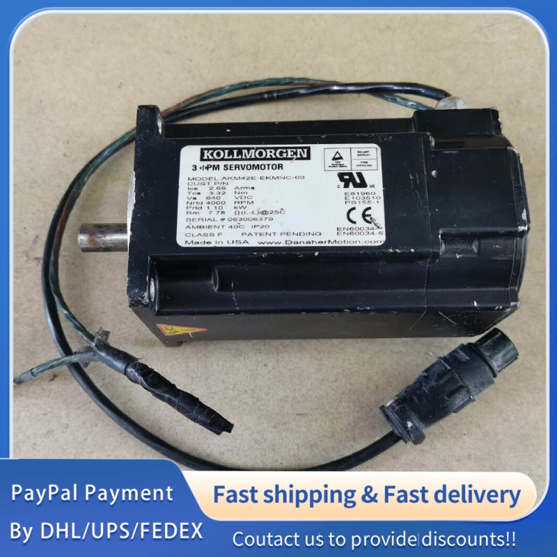 1  PCS used KOLLMORGEN AKM42E-EKMNC-00 Servo Motor #LYQ007