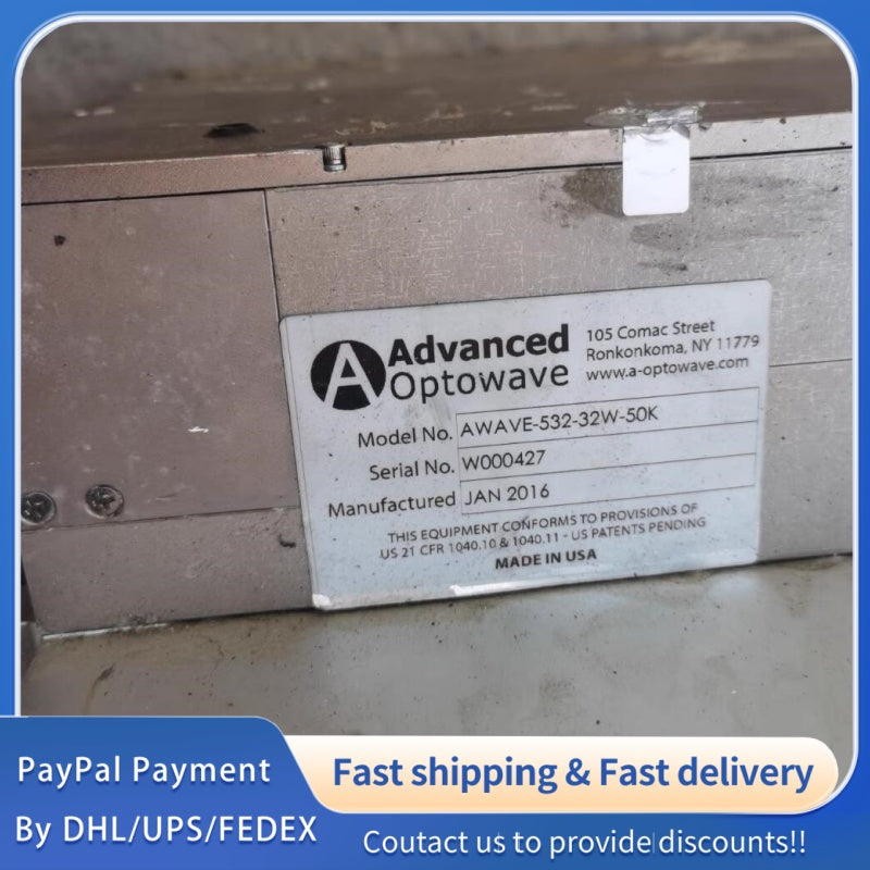 1  PCS used Advanced Optowave AWAVE-532-32W-SOK Laser #LYQ007