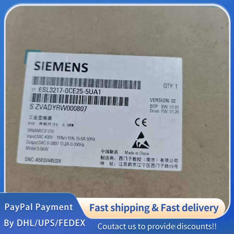 1  PCS new Siemens SINAMICS V10 6SL3217-0CE25-5UA1 inverter #LYQ007