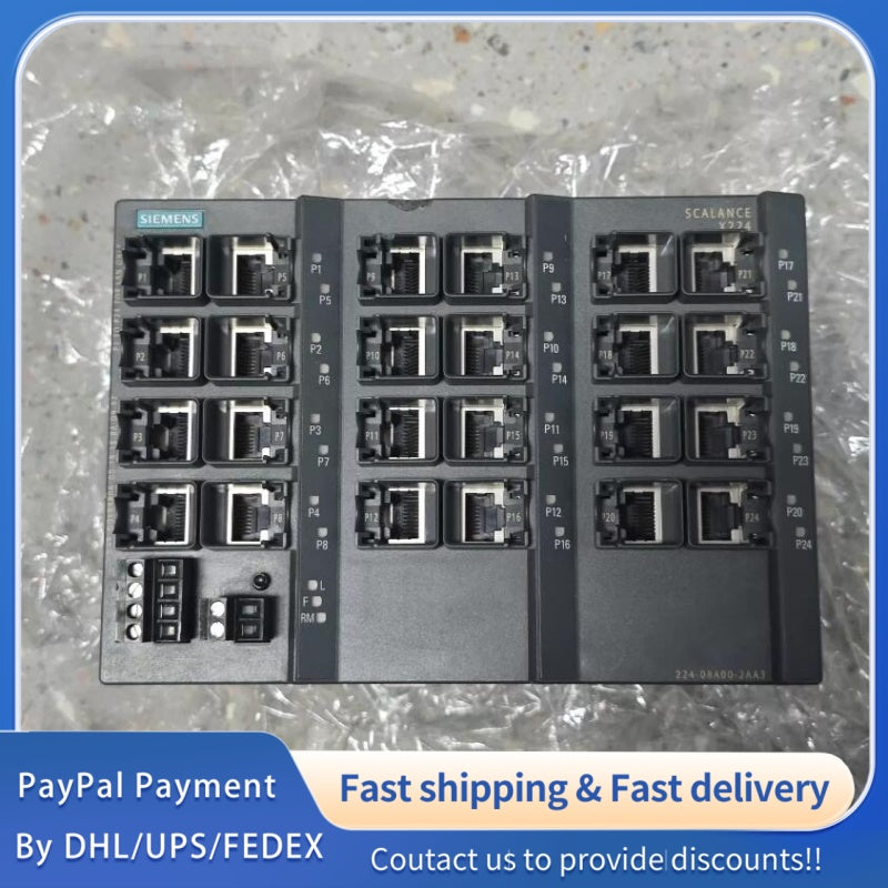 1  PCS  used Siemens SCALANCE X224 Managed Industrial Ethernet Switch #LYQ007