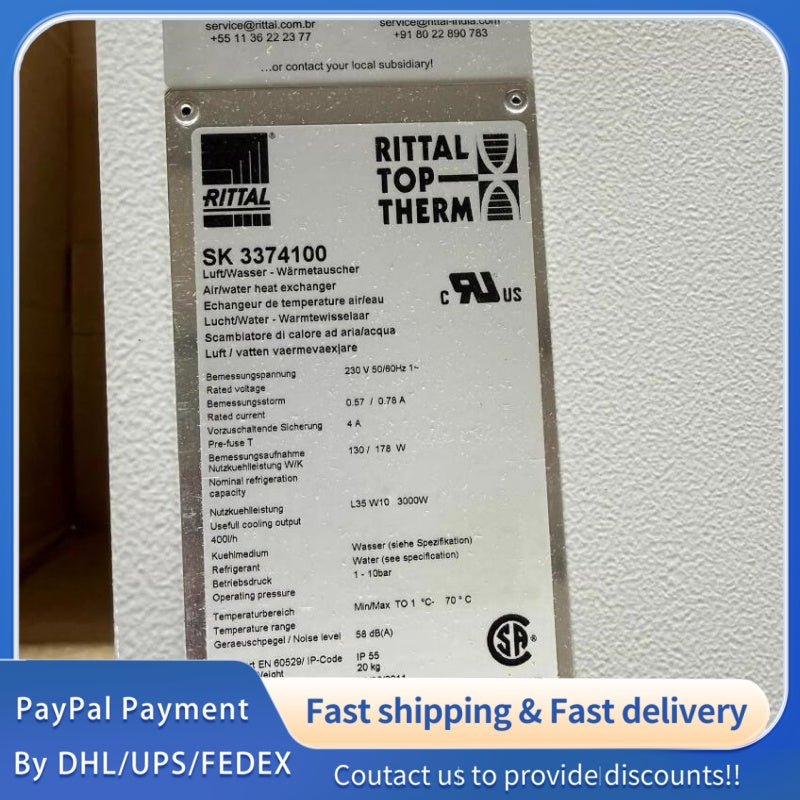 1  PCS NEW RITTAL SK 3374100 Air-Water Heat Exchanger #LYQ007
