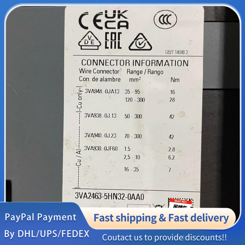 1  PCS USED  Siemens Sentron 3VA2463-5HN32-0AA0 #LYQ007