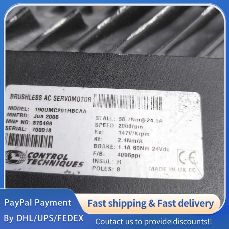1  PCS  USED  Emerson Unimotor fm Servo Motor 190UMC201HBCAA #LYQ007