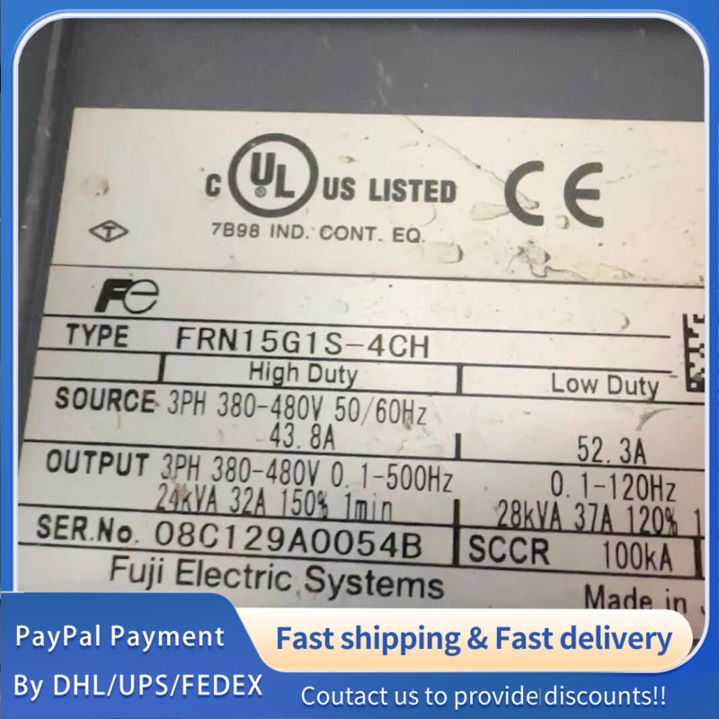 1  PCS  USED Fuji Electric Inverter FRN15G1S-4CH #LYQ007