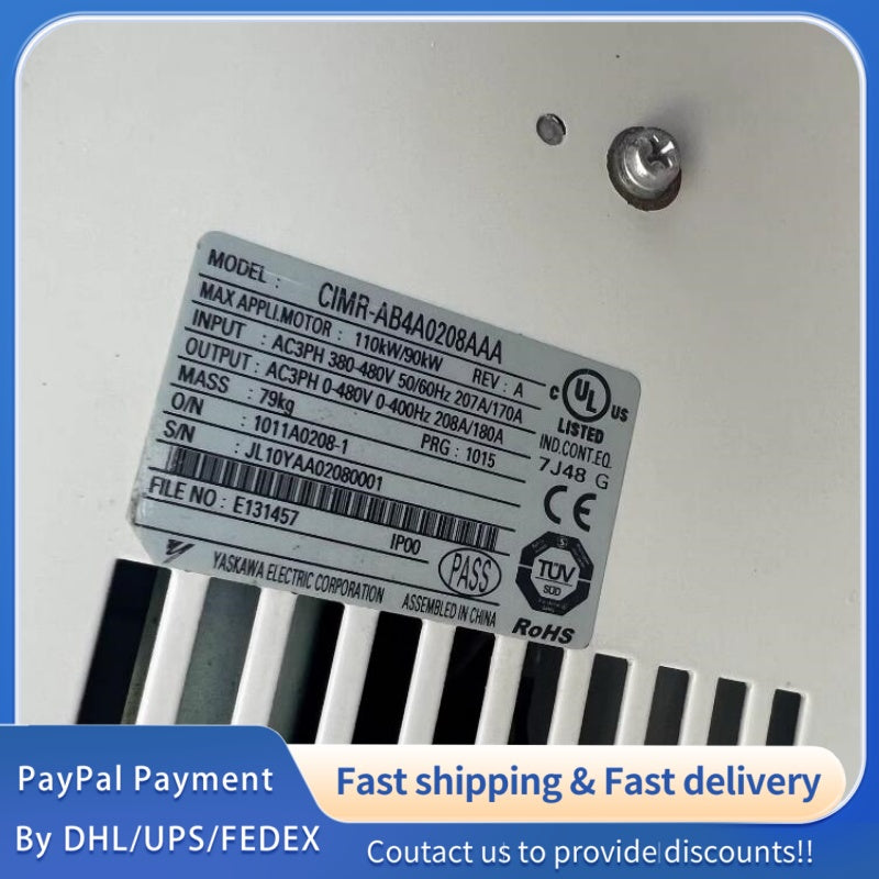 1  PCS  USED  Yaskawa Inverter CIMR-AB4A0208AAA (A1000 Series) #LYQ007