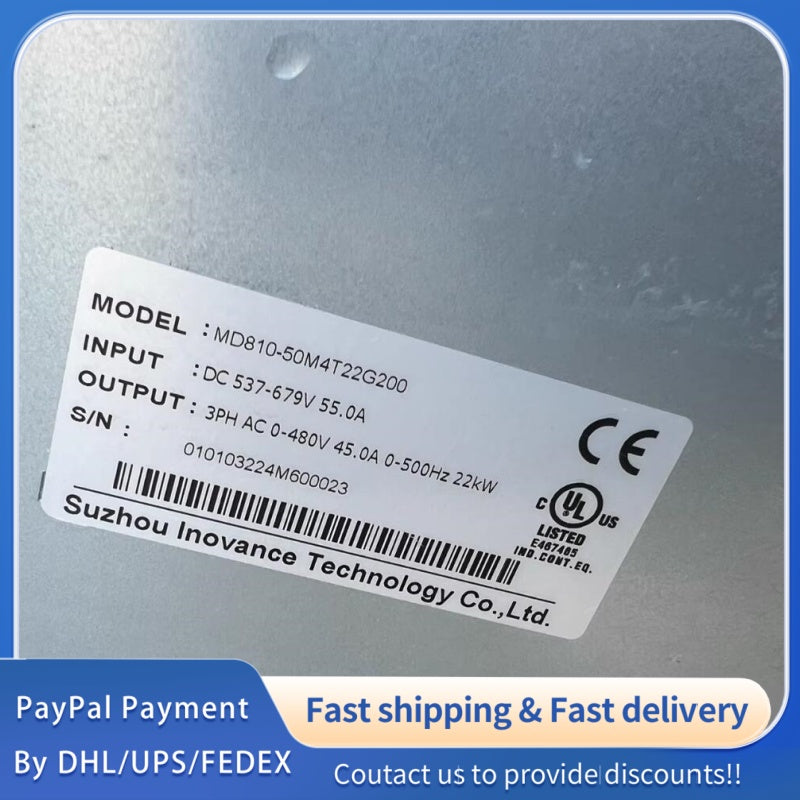 1  PCS  USED INOVANCE MD810-50M4T37G200 Drive Unit #LYQ007