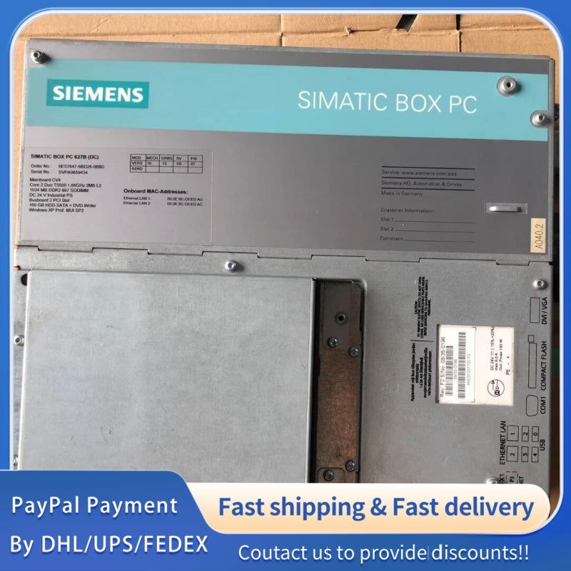 1  PCS used Siemens SIMATIC Box PC 627B – 6ES7647-6BD26-0BB0 #LYQ007
