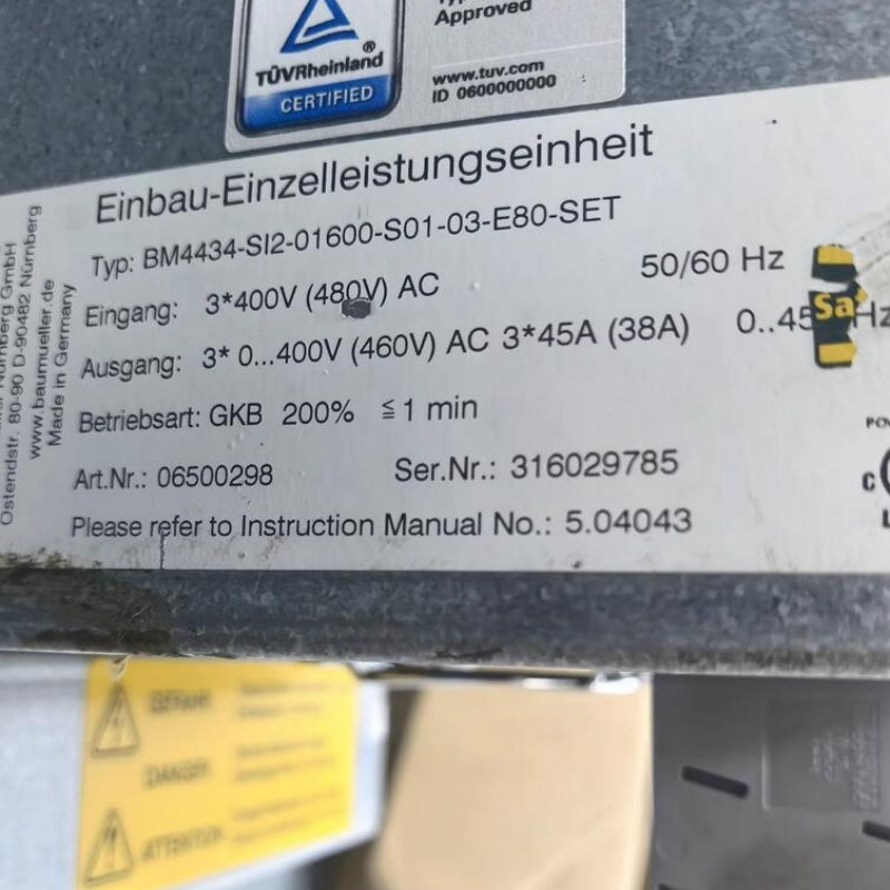 1 pc used Baumüller Servo Drive BM4434-SI2-01600-S01-03-E80-SET#LYQ007