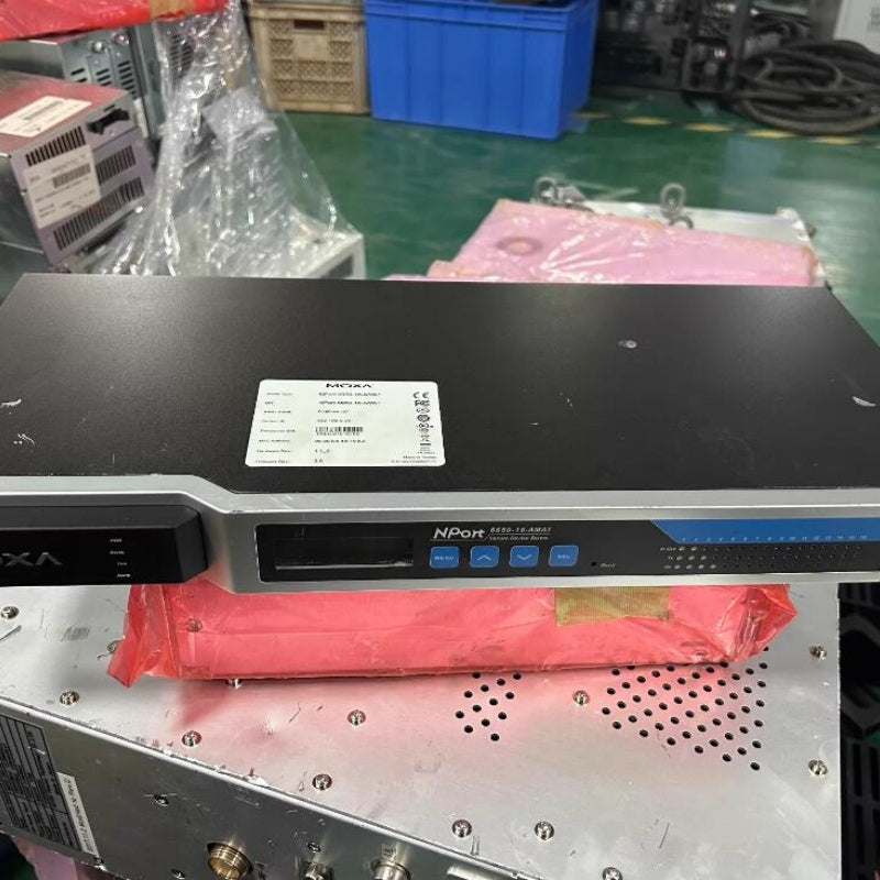 1 PCS used MOXA NPort 6650-16-AMAT 16-Port Serial Server #LYQ007