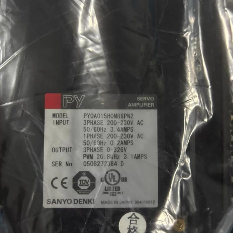 1 PCS used SANYO DENKI SANMOTION PY Series Servo Driver PY0A015HOM8PN2#LYQ007