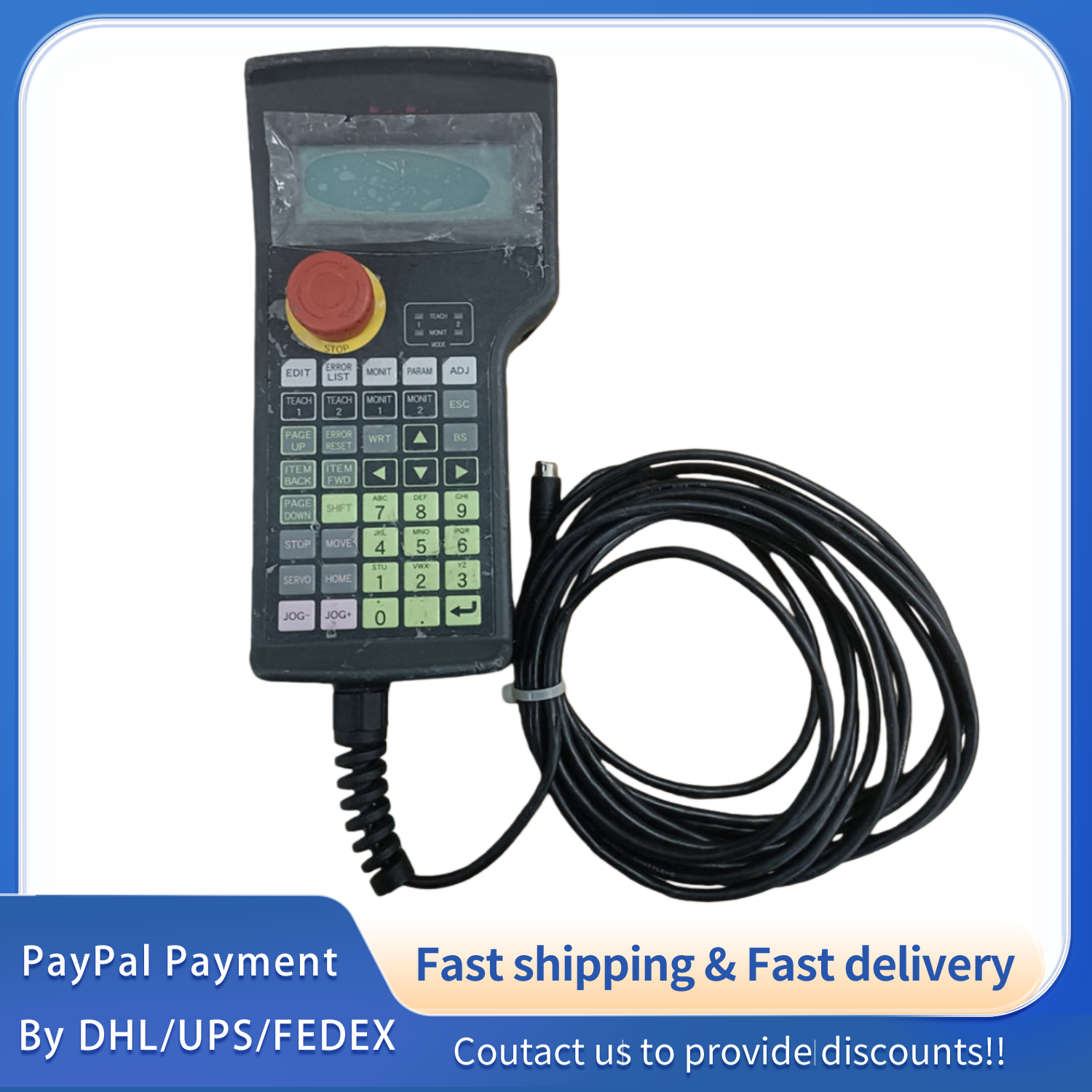1 PC USED HG1H-SA12CEH-MK1379-S5-1 CON-T IAI Handle teaching device