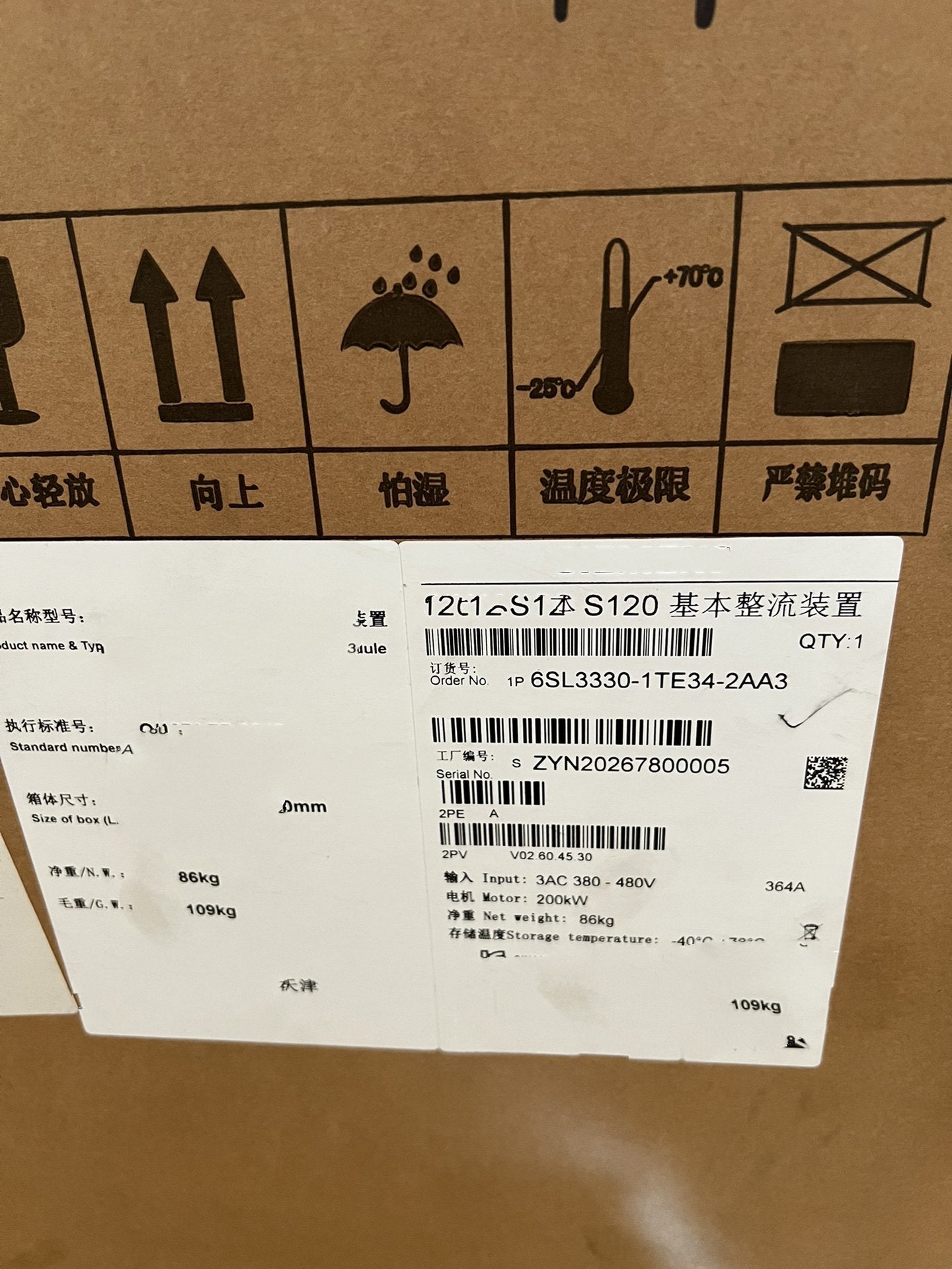 1 PCS NEW  6SL3330-1TE34-2AA3  #OYF033