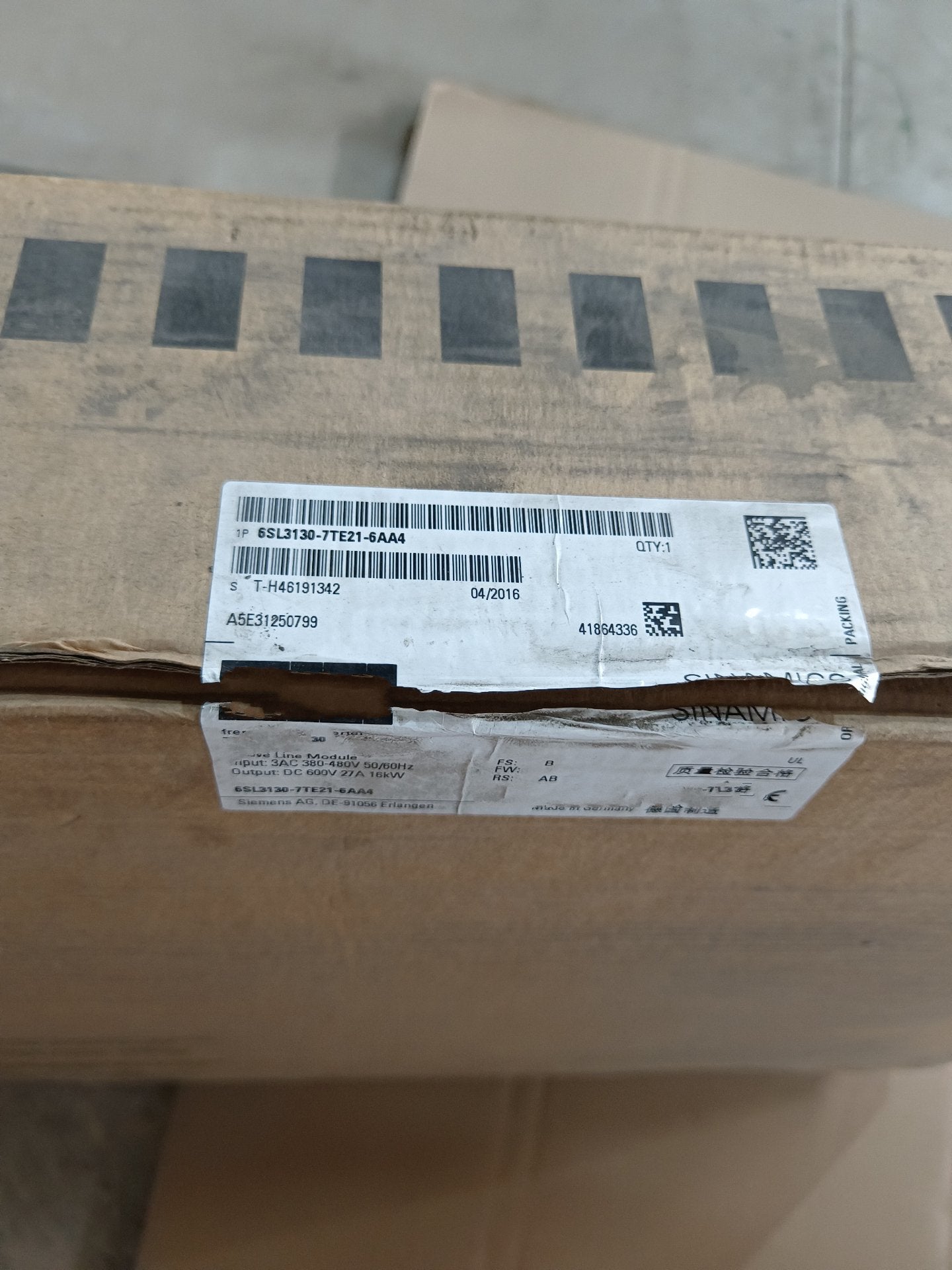 1 PCS NEW    6SL3130-7TE21-6AA4   #OYF033