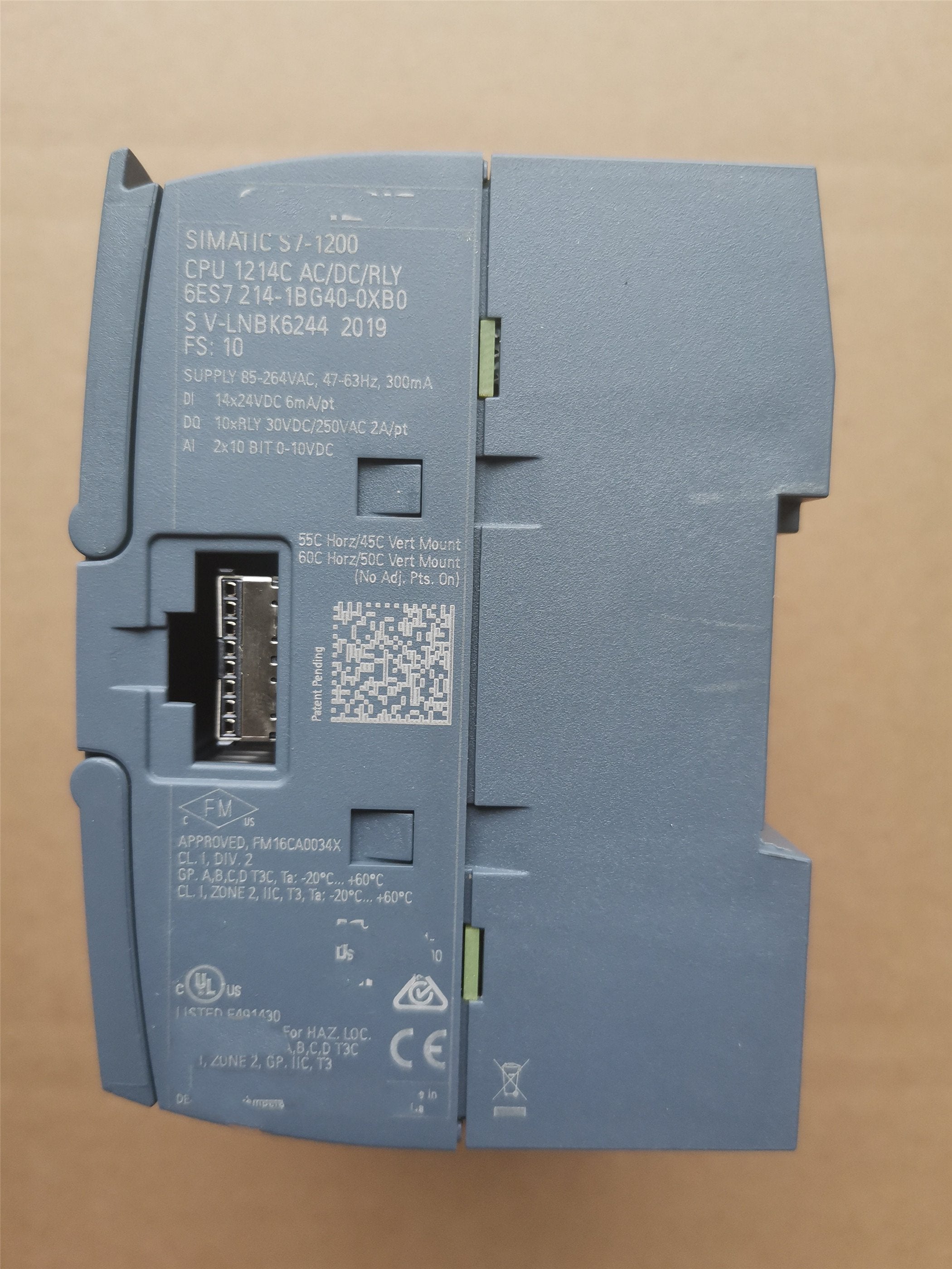 1PC for used  6ES7214-1BG40-0XB0    #OYF033