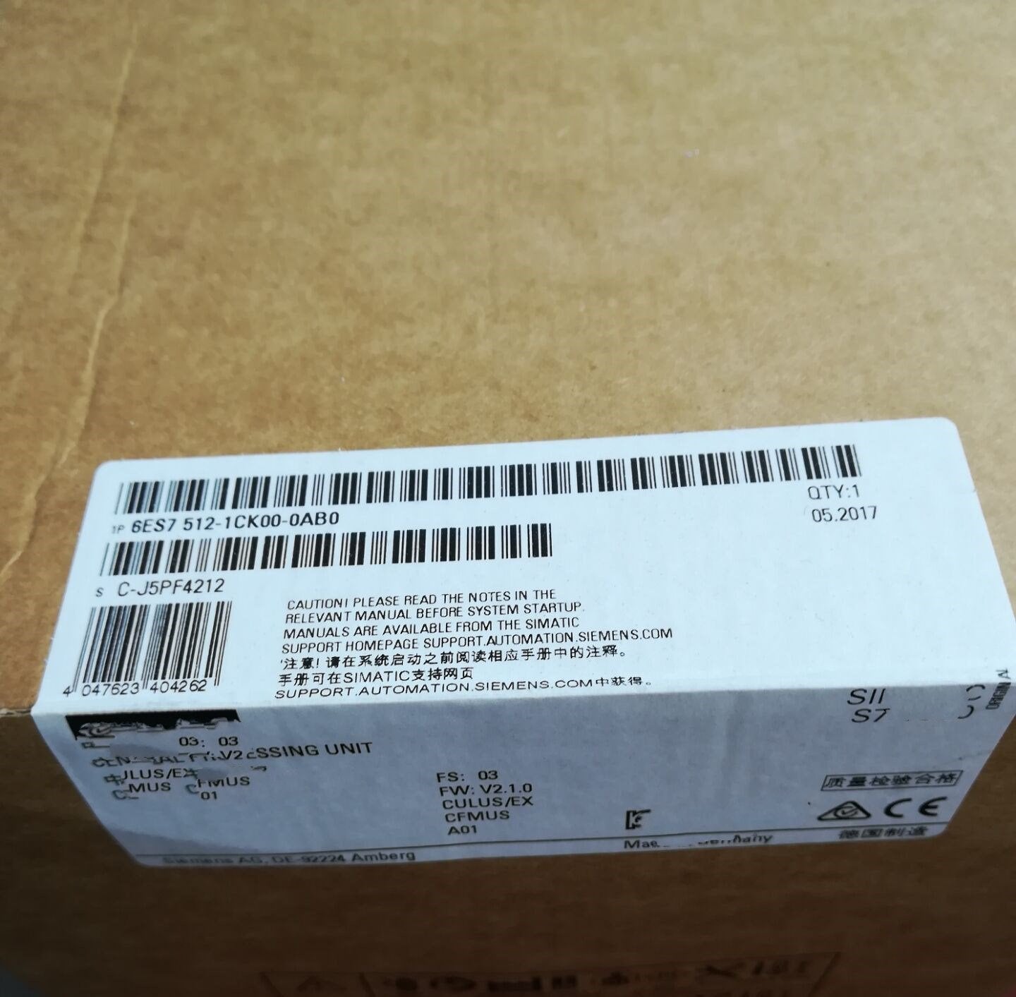 1 PCS NEW   6ES7512-1CK00-0AB0   #OYF033