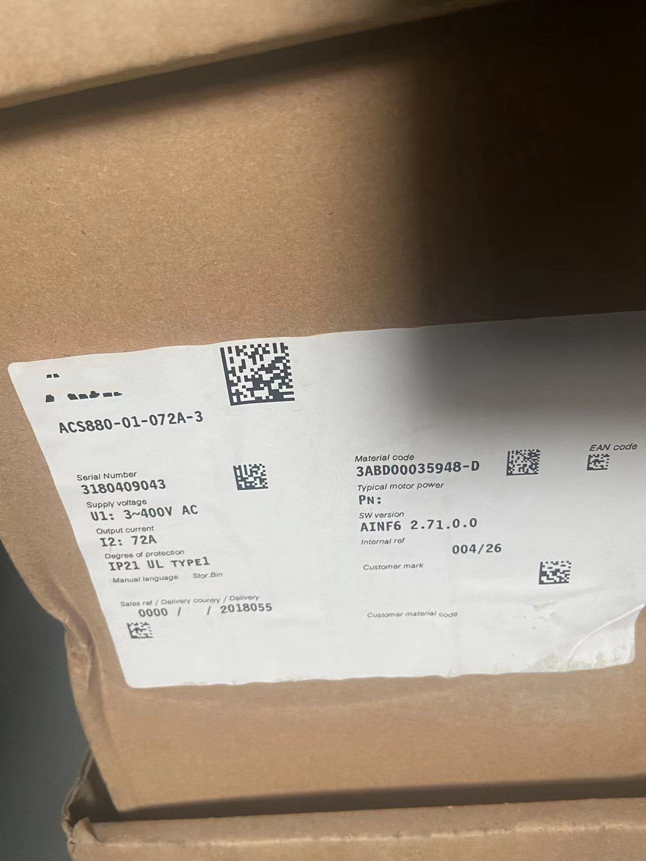 1 PCS NEW   ACS880-01-072A-3   #OYF033