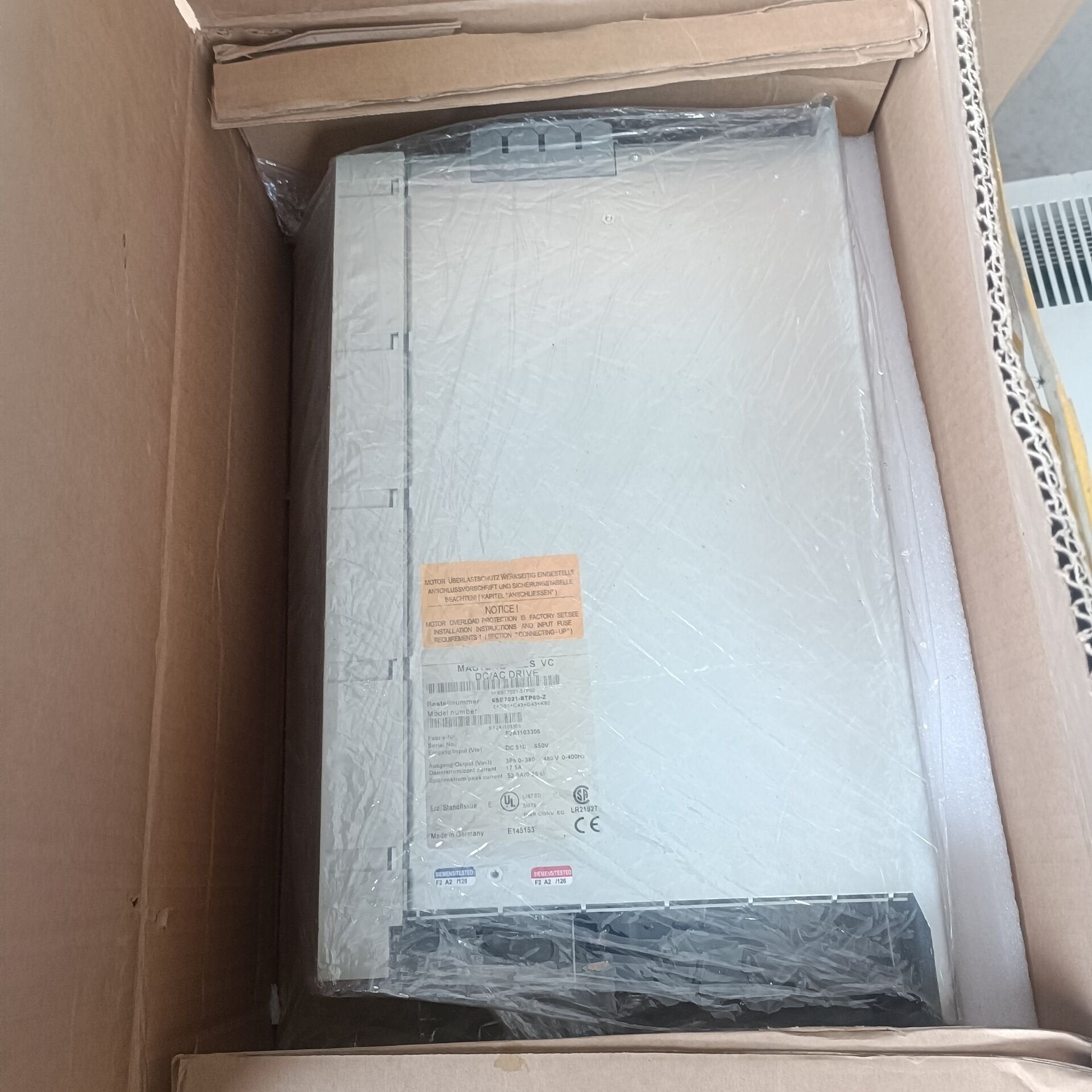 1 PCS NEW  6SE7021-8TP60-Z #OYF033