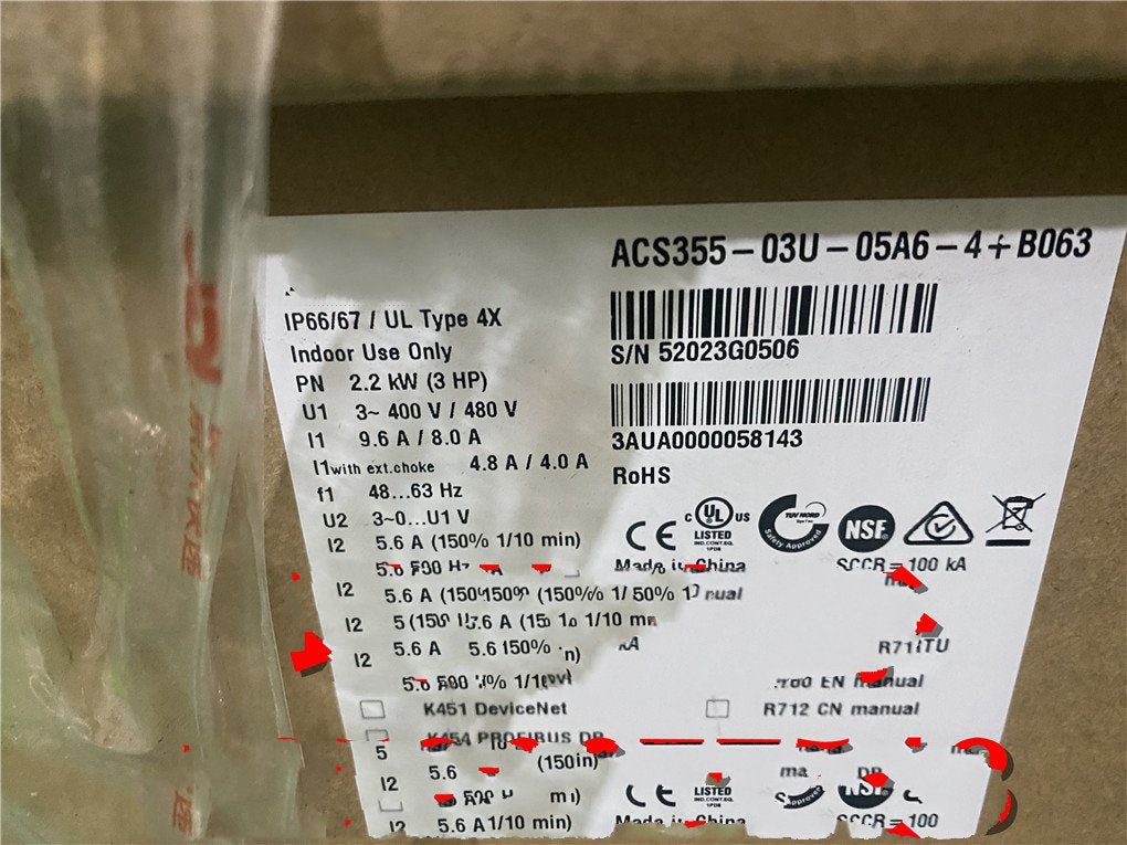 1 PCS NEW  ACS355-03U-05A6-4+B063   #OYF033