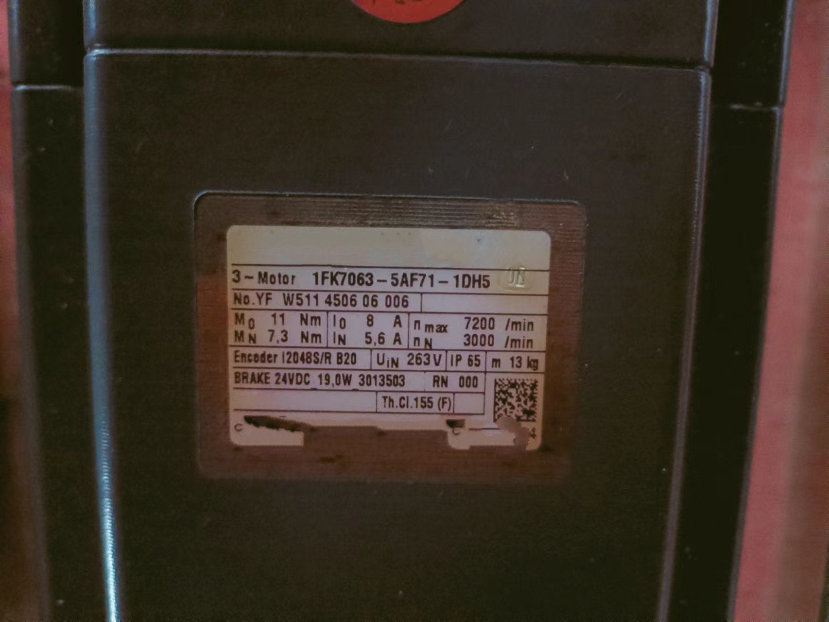 1PC for used  1FK7063-5AF71-1DH5  #OYF033