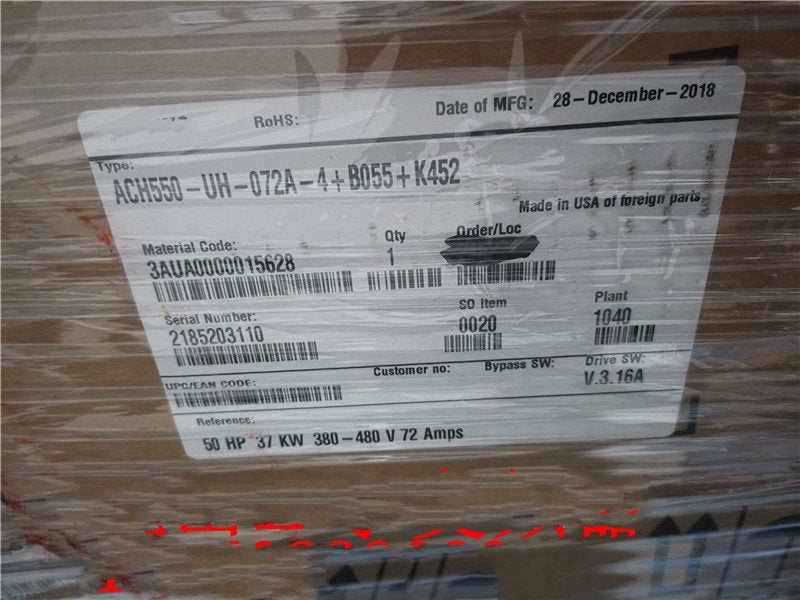 1 PCS  NEW   ACH550-UH-072A-4+B055+K452   #OYF033
