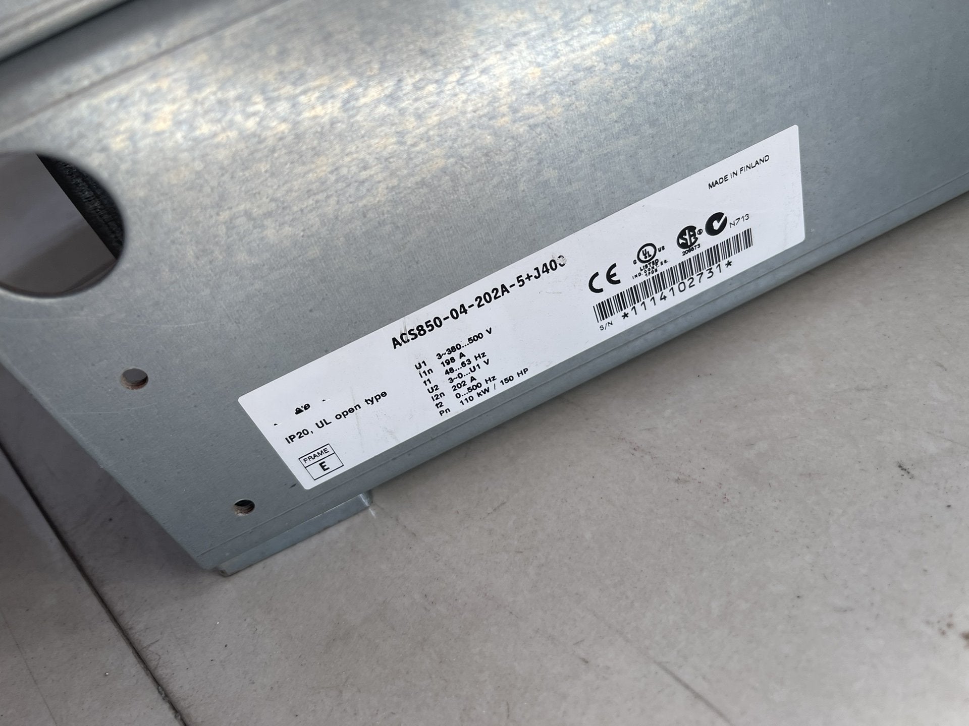 1PC for used  ACS850-04-202A-5+J400  #OYF033