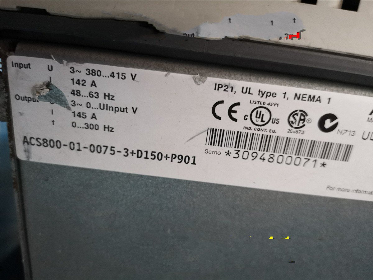 1PC for used  ACS800-01-0075-3+D150+P901   #OYF033
