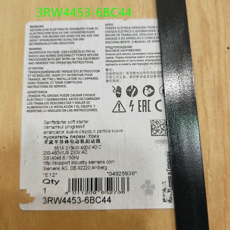 1 PCS NEW  3RW4453-6BC44  #OYF033