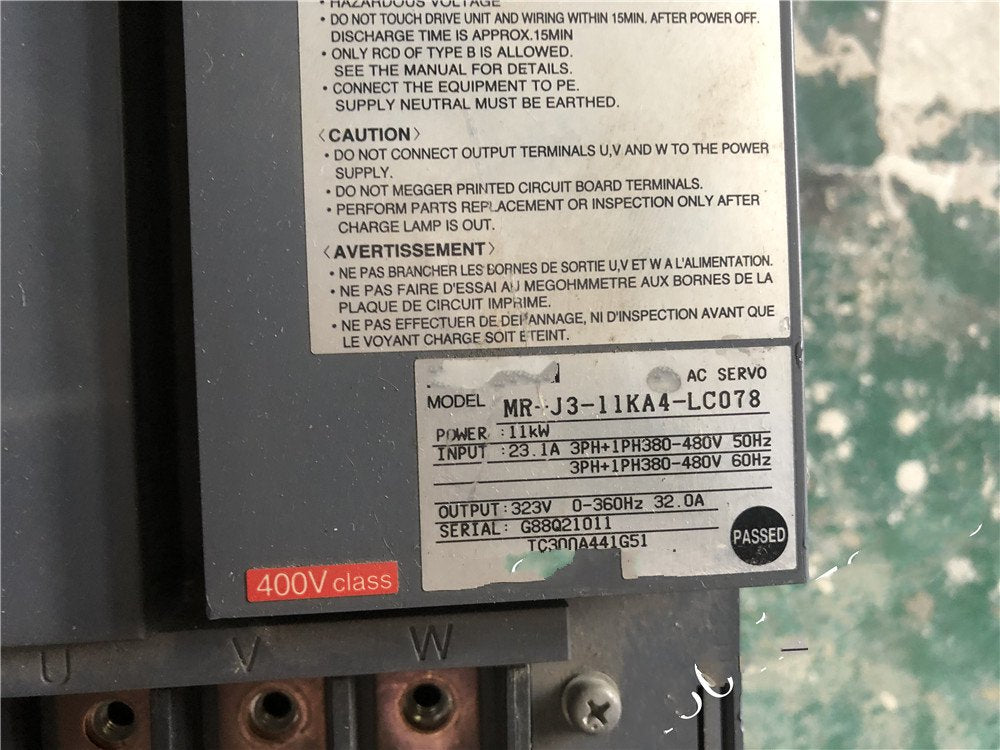 1PC for used   MR-J3-11KA4-LC078  #OYF033