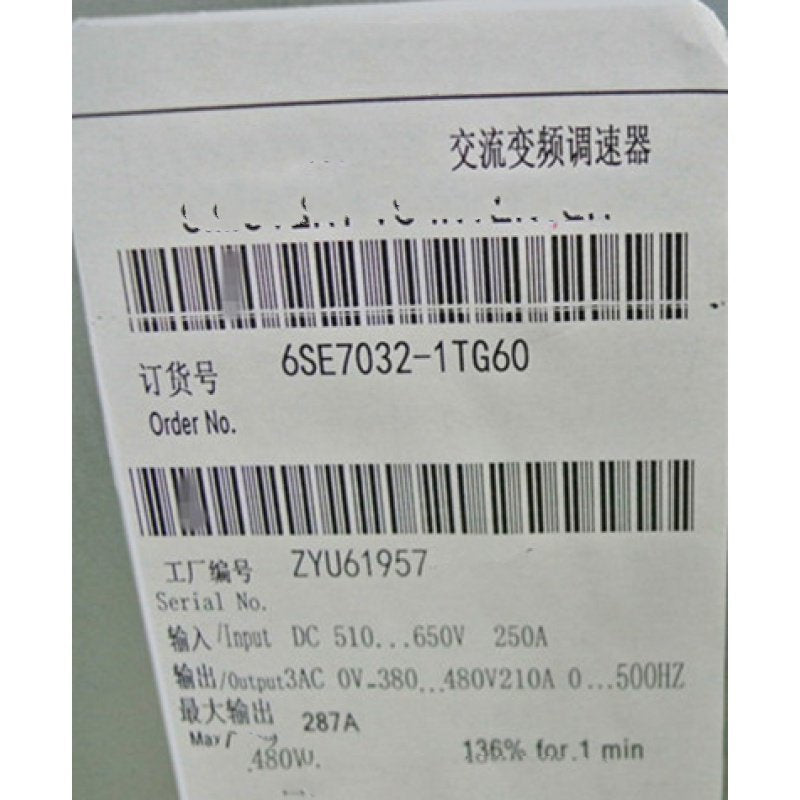 1 PCS NEW  6SE7032-1TG60   #OYF033
