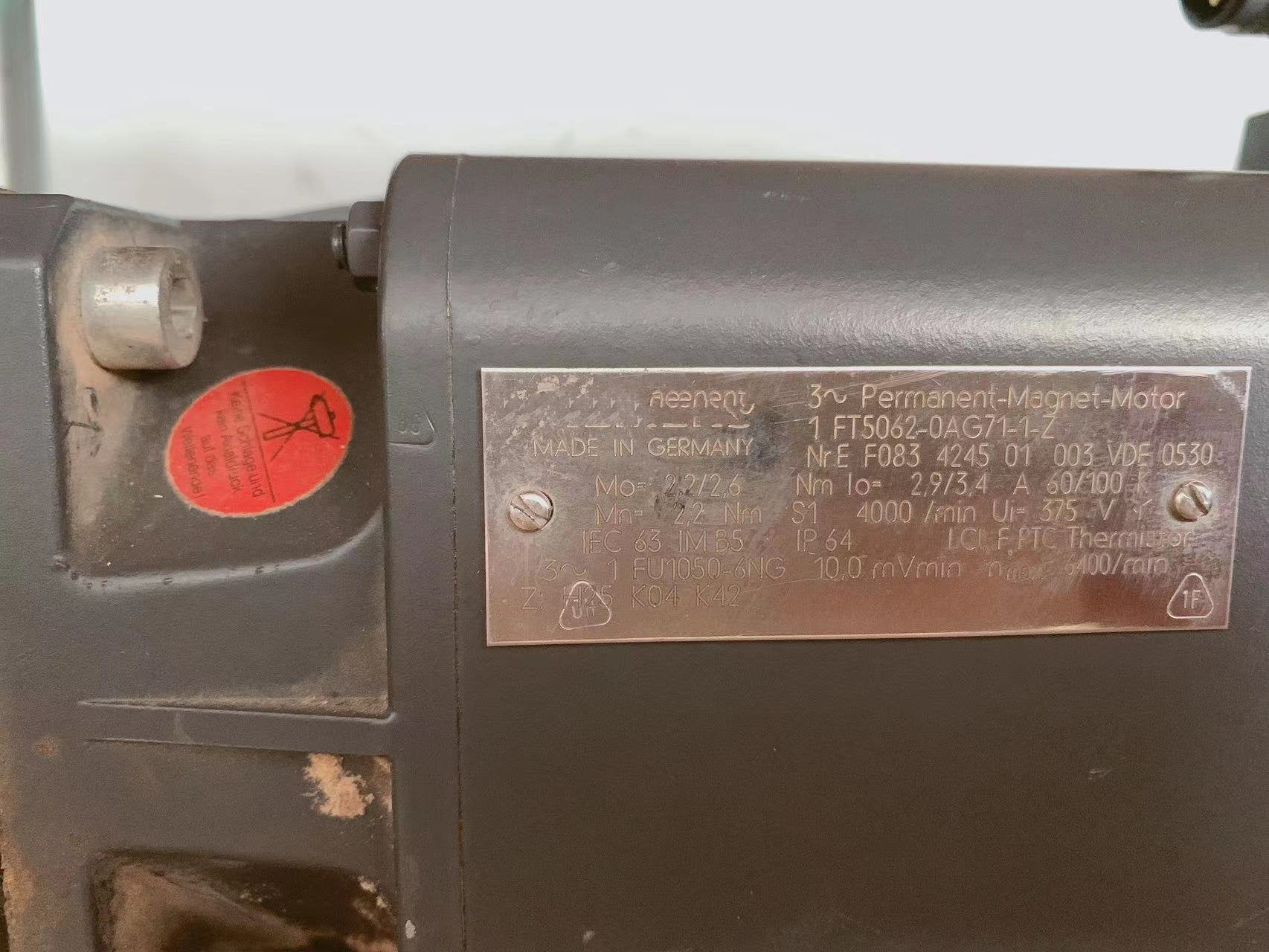1PC for used    1FT5062-0AG71-1-Z  #OYF033