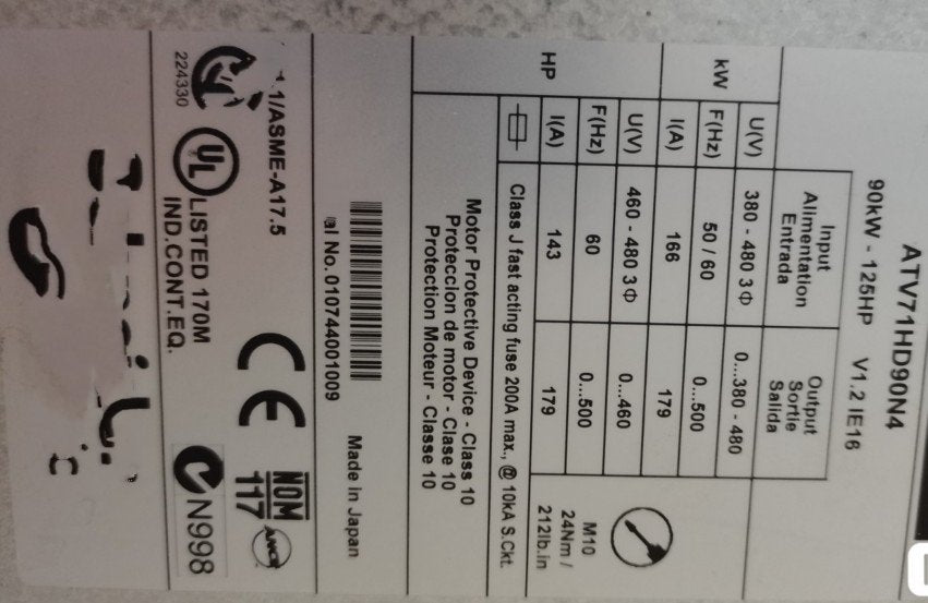 1PC for  used   ATV71HD90N4   #OYF033