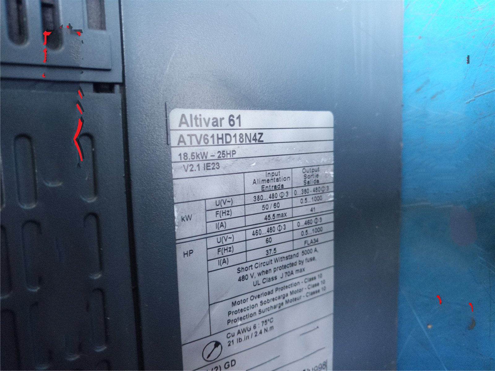 1PC for used    ATV61HD18N4Z   #OYF033
