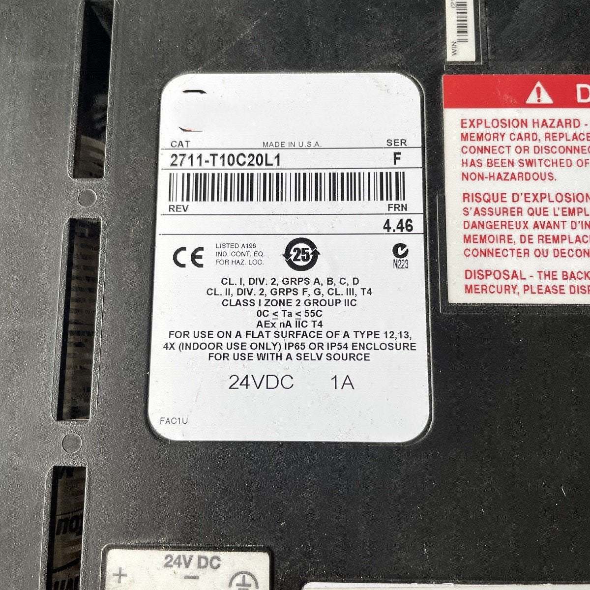 1PC for used  2711-T10C20L1  #OYF033