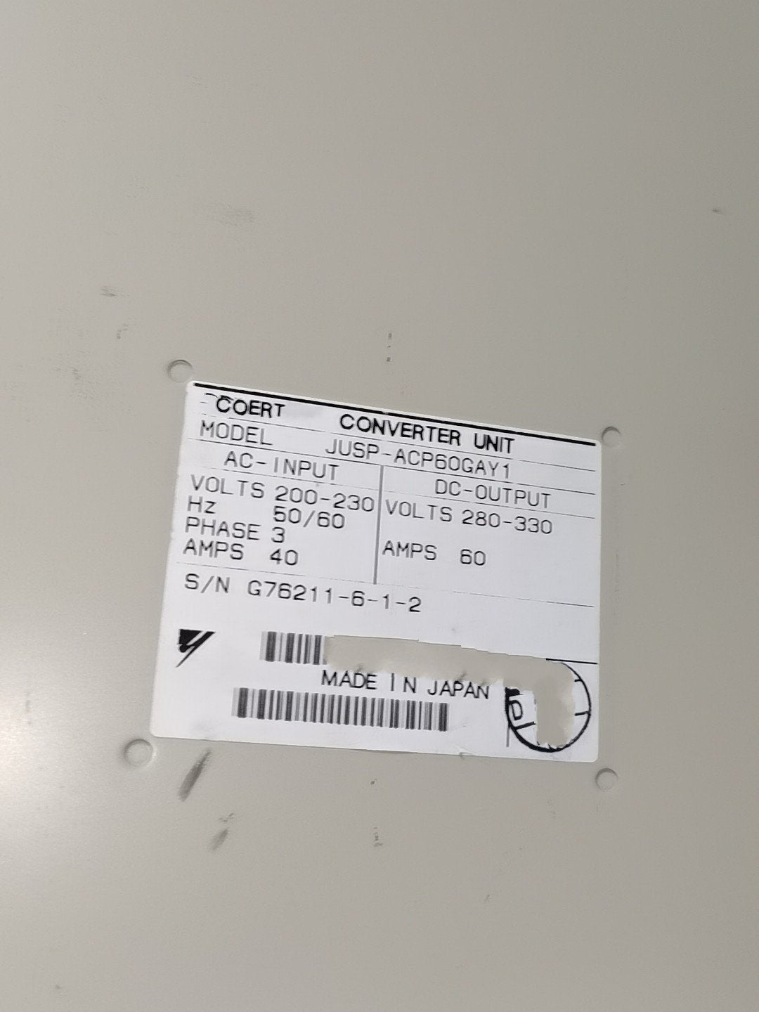 1PC for used  JUSP-ACP60GA  #OYF033