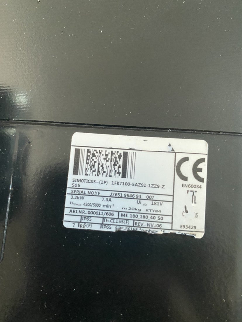 1PC for used    1FK7100-5AZ91-1ZZ9-Z    #OYF033