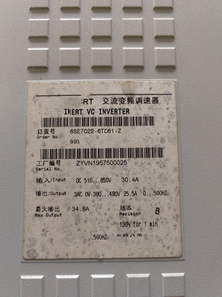 1PC for used  6SE7022-6TC61-Z  #OYF033