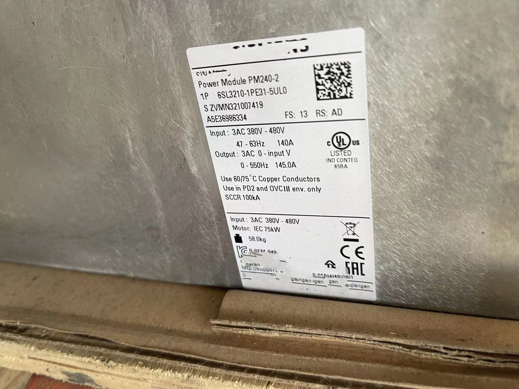 1 PCS NEW   6SL3210-1PE31-5UL0  #OYF033