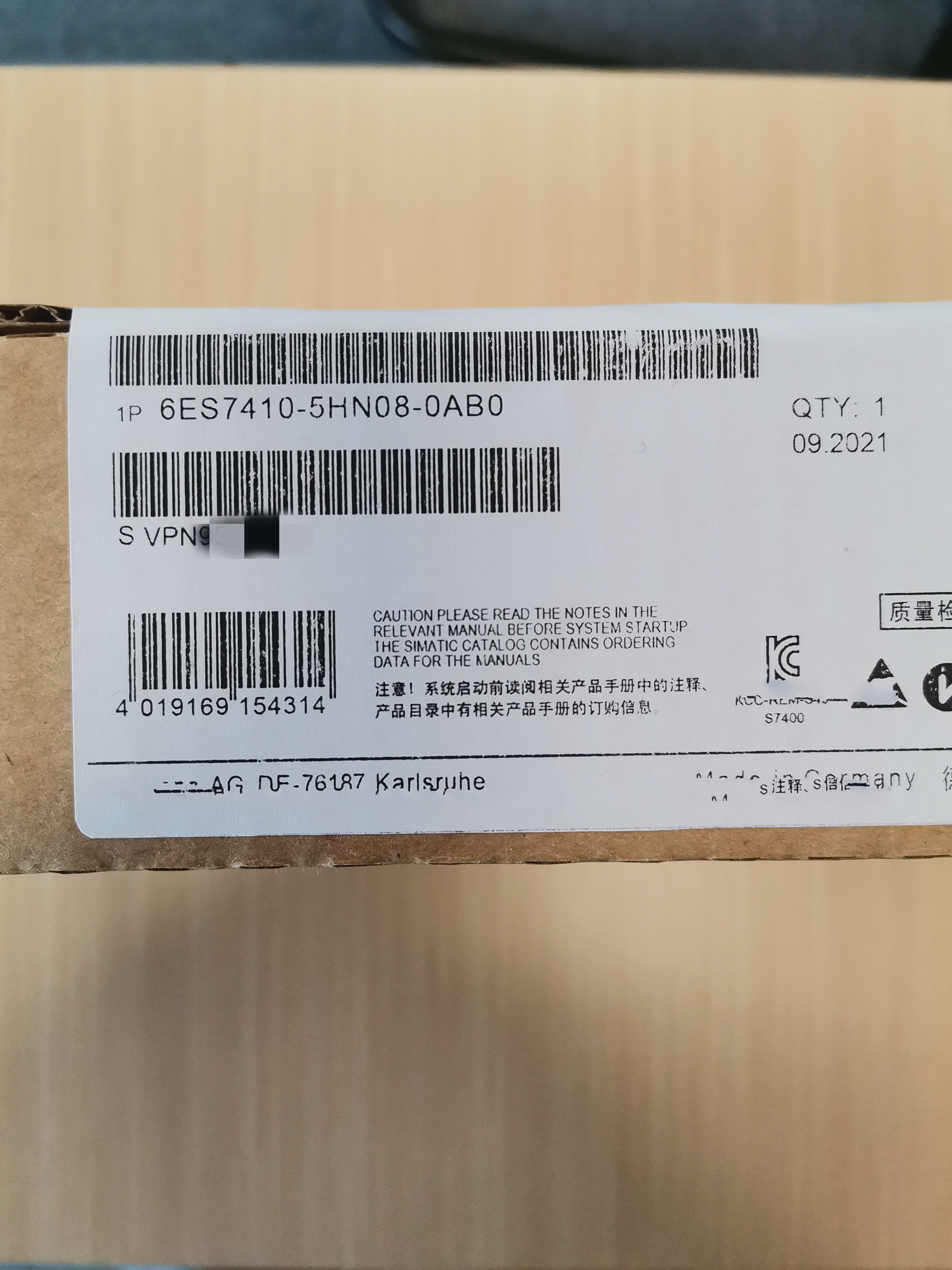 1 PCS NEW   6ES7410-5HN08-0AB0   #OYF033