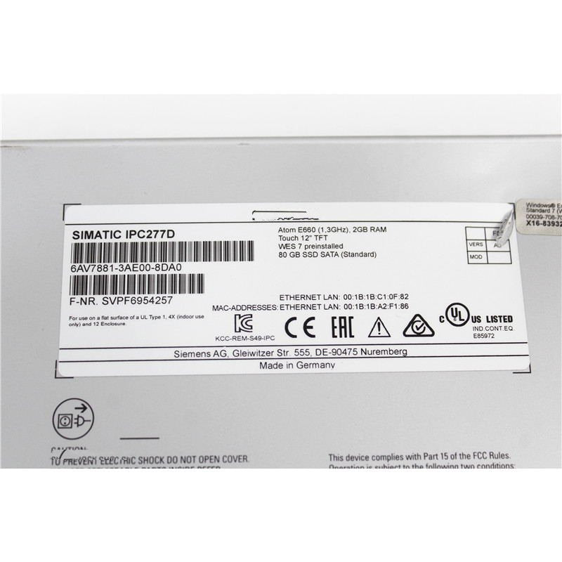 1PC for  used    6AV7881-3AE00-8DA0   #OYF033