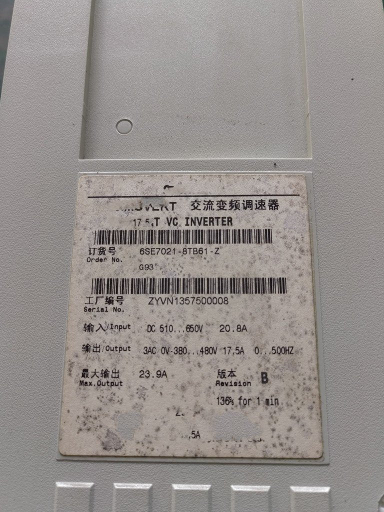 1PC for used  6SE7021-8TB61-Z  #OYF033