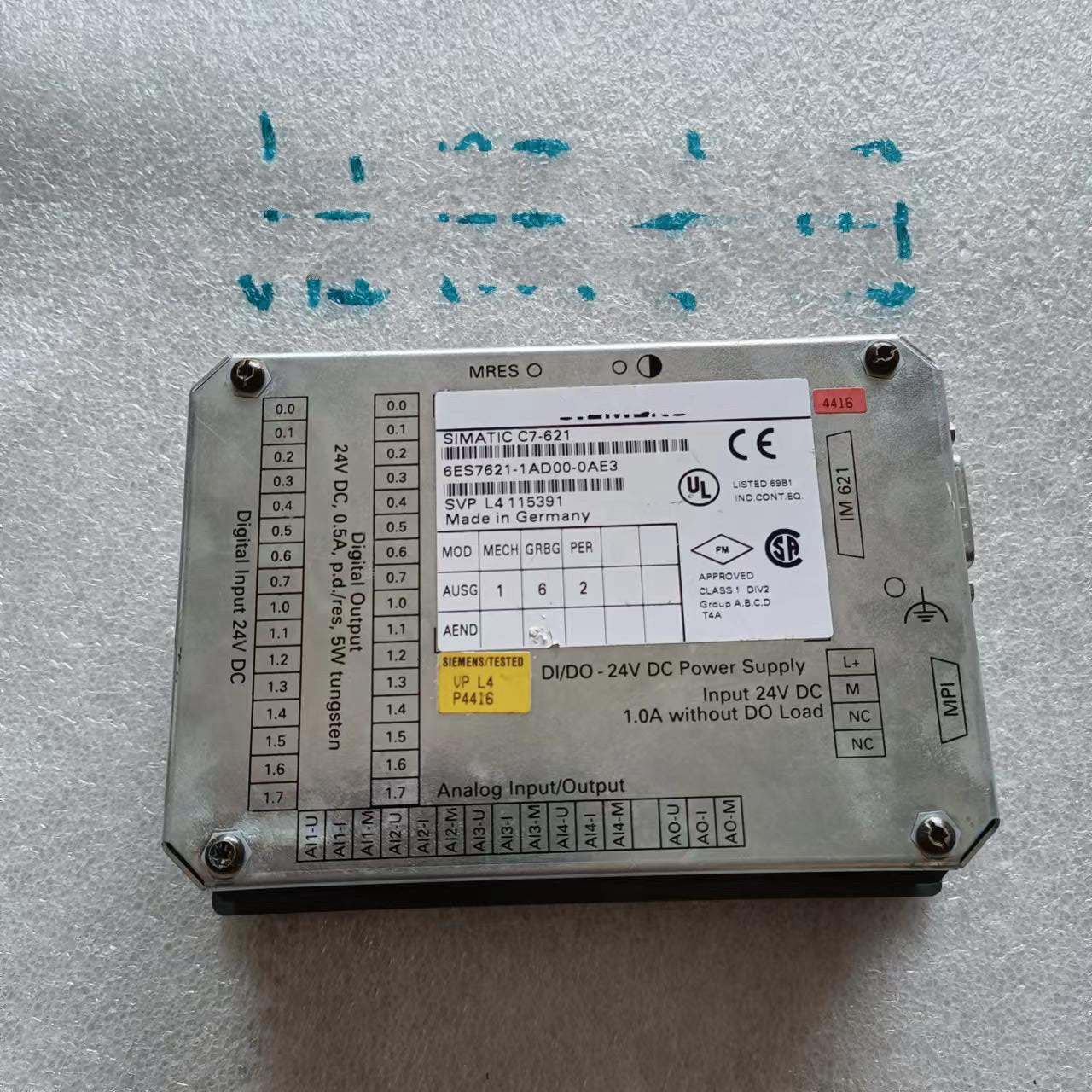 1PC for  used    6ES7621-1AD00-0AE3   #OYF033