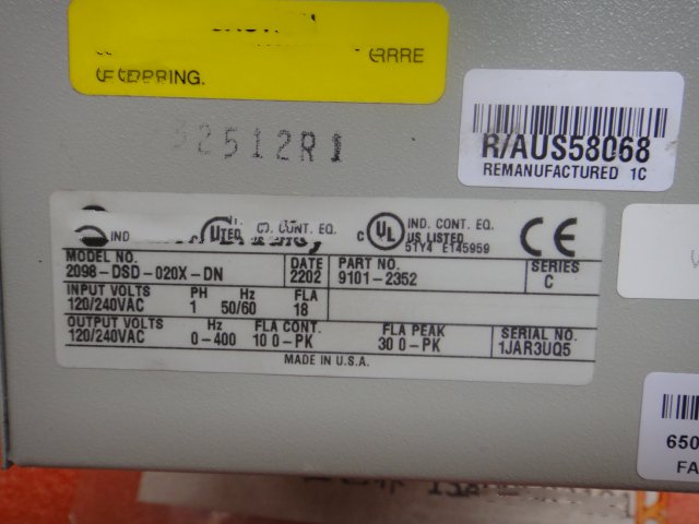 1 PCS used     2098-DSD-020X-DN   #OYF033