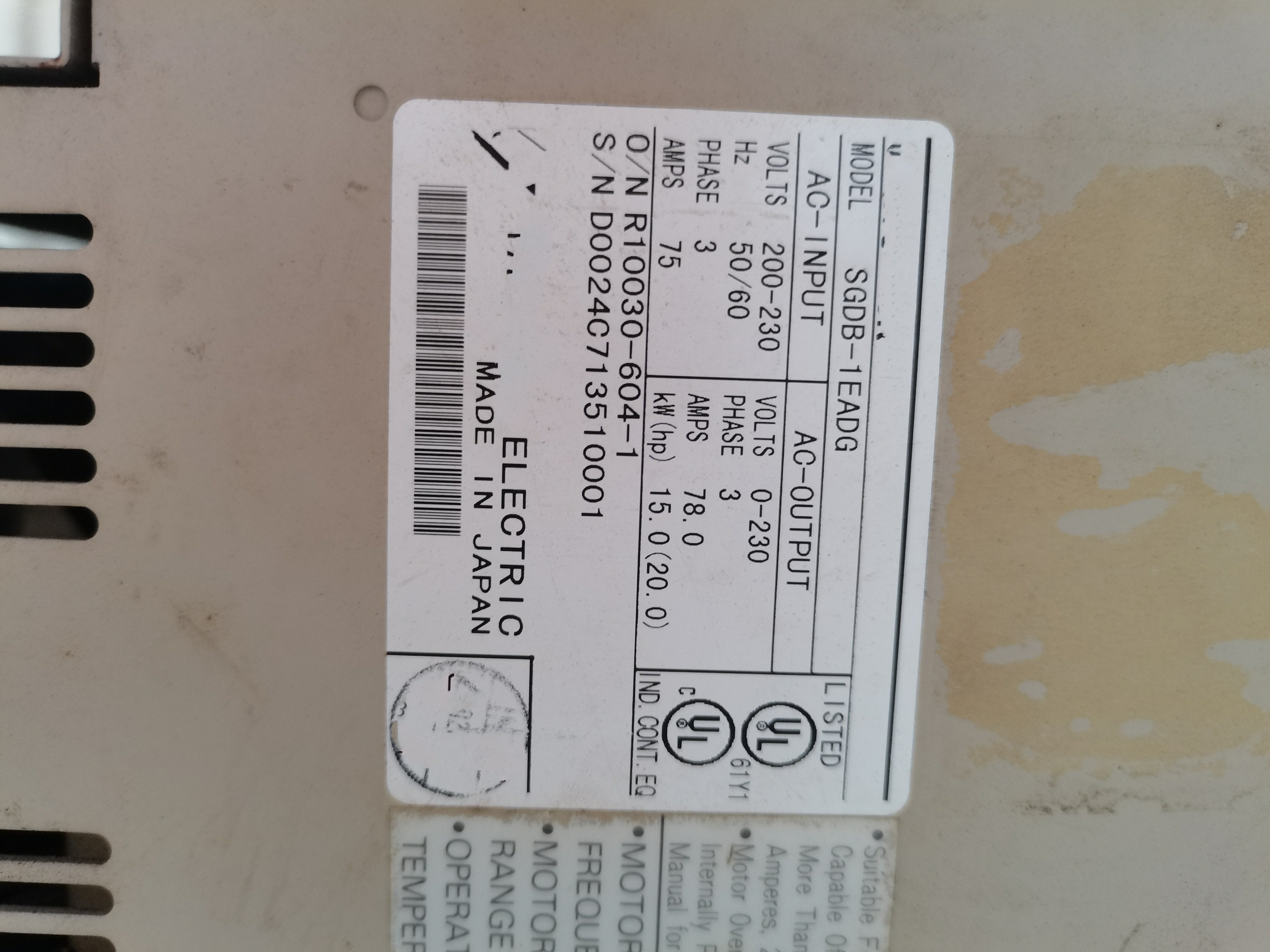 1PC for used  SGDB-1EADG    #OYF033
