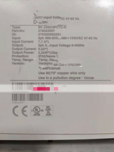 1PC for used  D-22941 SK2200/3FCTC-K   #OYF033